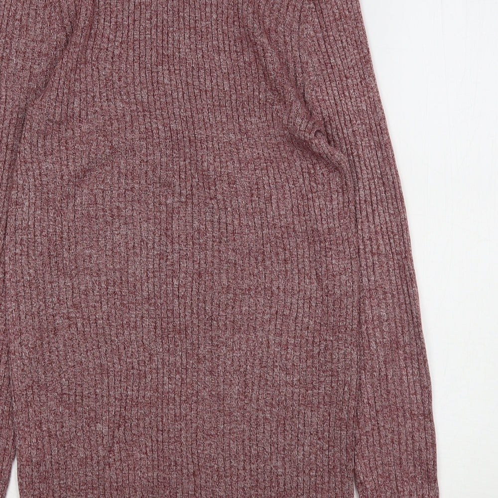 Topman Mens Red Round Neck Acrylic Pullover Jumper Size L