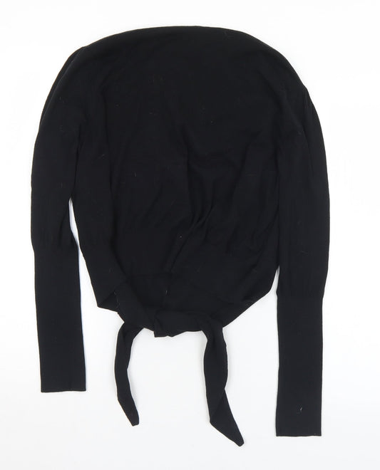 George Womens Black Collared Cotton Cardigan Jumper Size 16