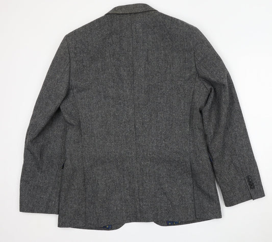 F&F Mens Grey  Polyester Jacket Suit Size 42