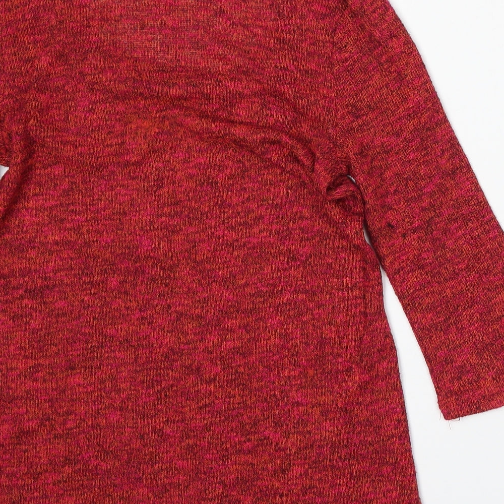 Womens UK Size XS Sparkle & Fade Red Pullover Jumper