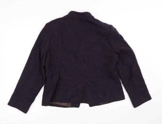 Minuet Womens Brown Striped Jacket Blazer Size 16 Button