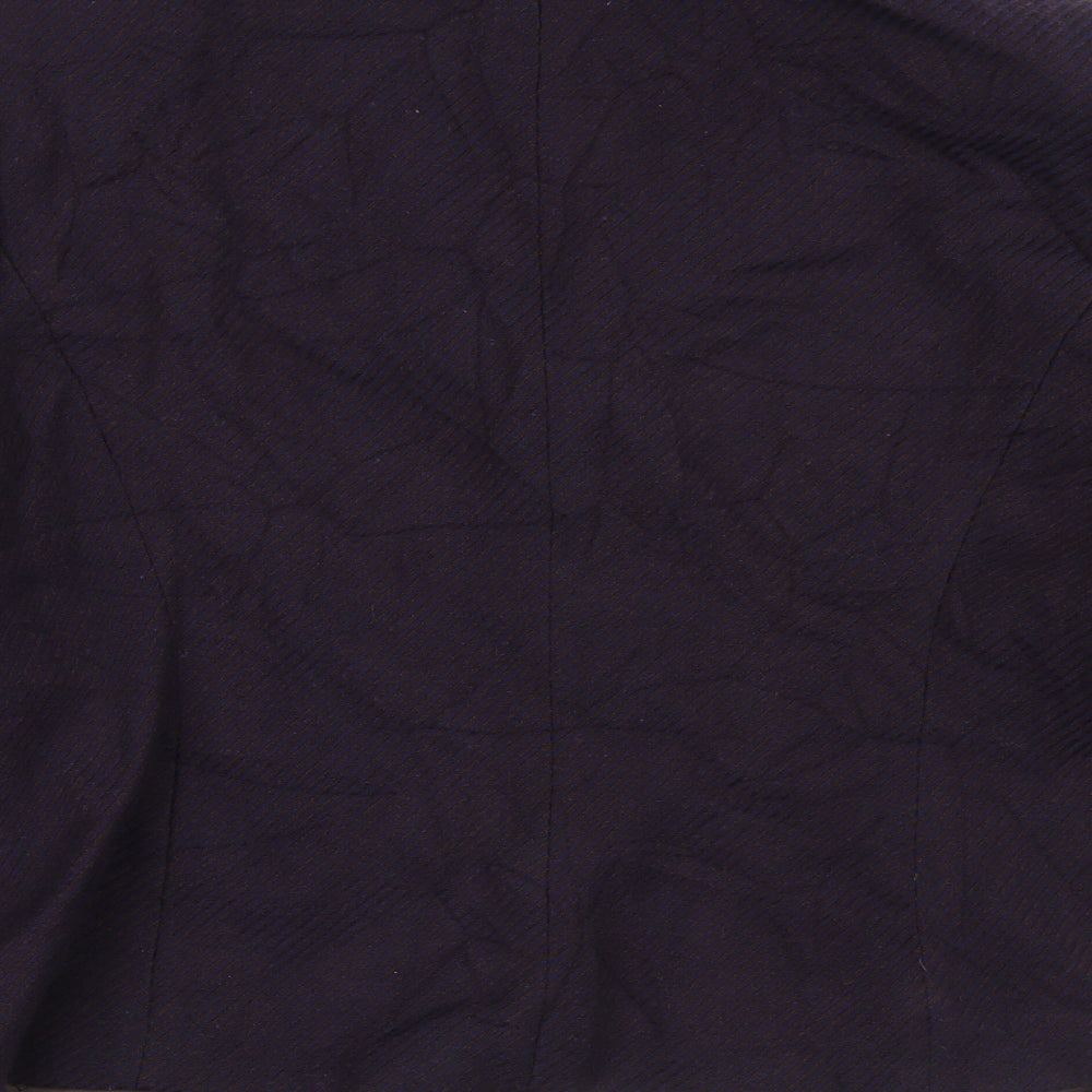 Minuet Womens Brown Striped Jacket Blazer Size 16 Button