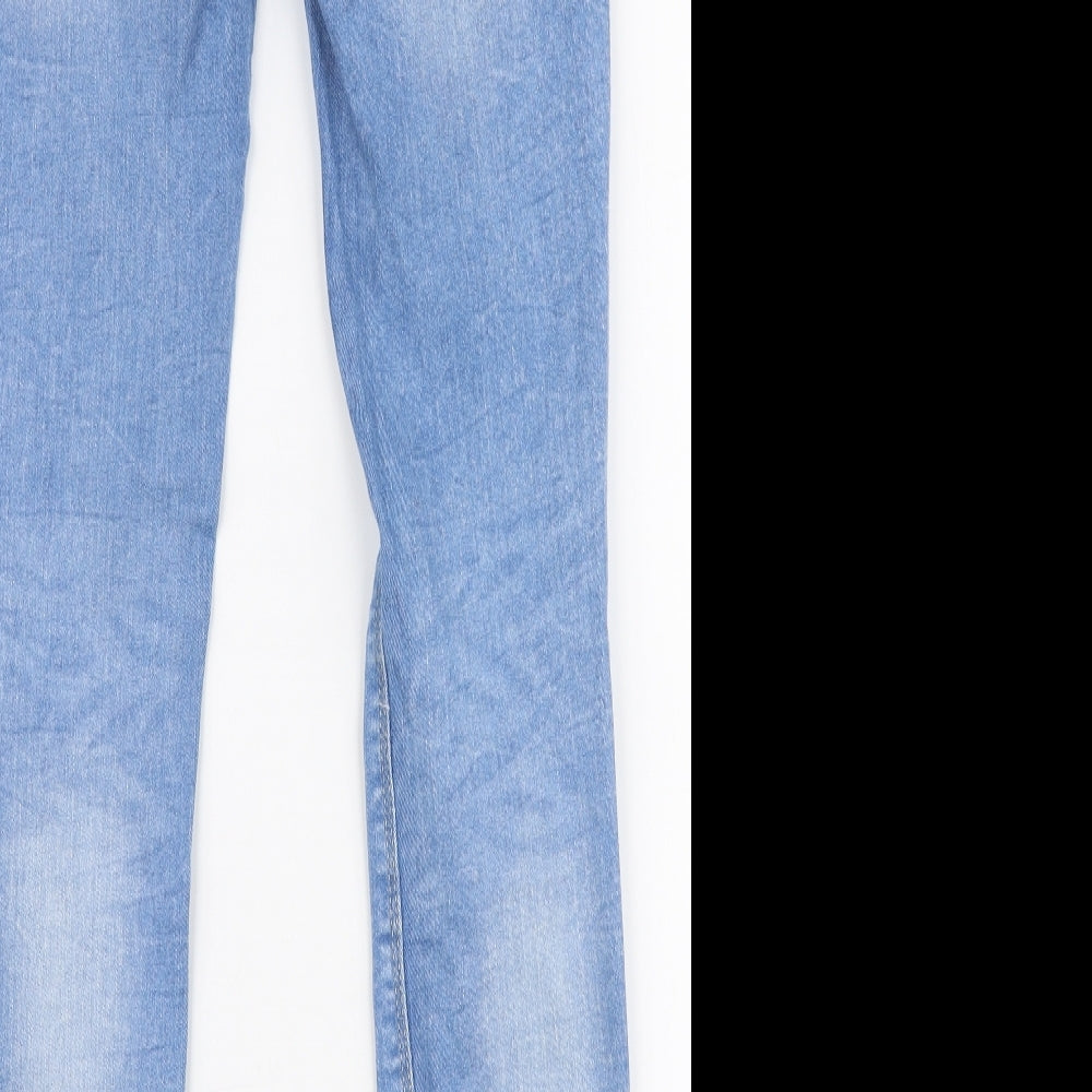 Zara Mens Blue Polyester Skinny Jeans Size 27 in L30 in Slim Zip