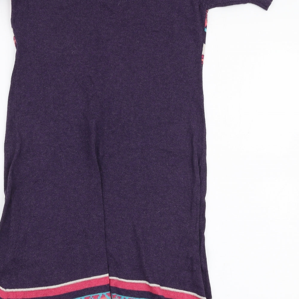 Dorothy Perkins Womens Multicoloured Cotton A-Line Size 12 Round Neck Pullover