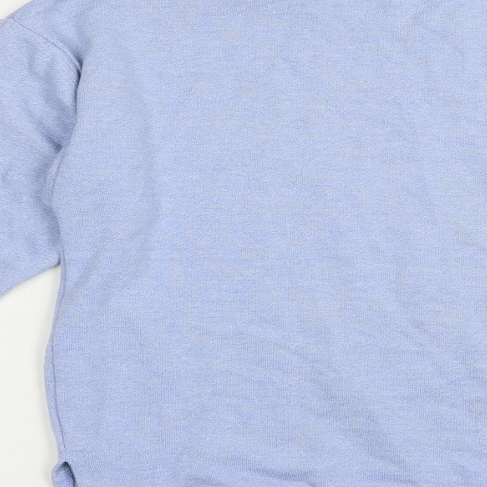 Bershka Womens Blue Polyester Pullover Sweatshirt Size M Pullover - Girl Crew