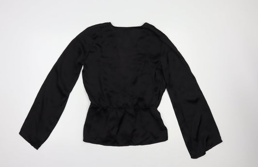 Womens UK Size 8 Missguided Black Basic Blouse