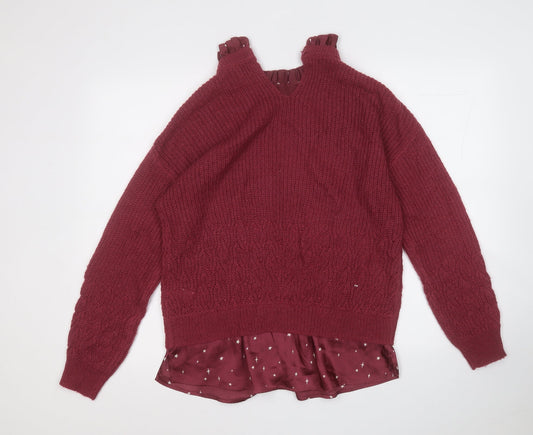 Womens UK Size XS NEXT Red Pullover Jumper