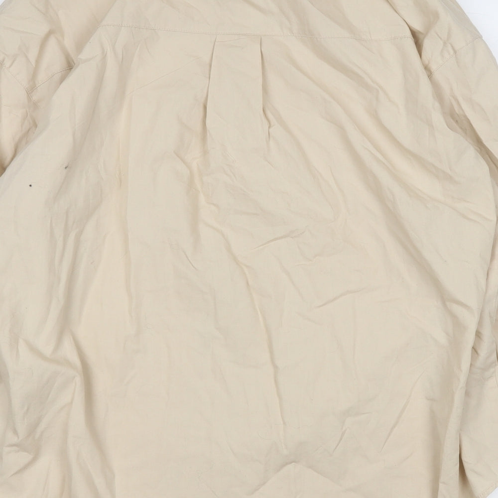 Womens UK Size S Divided Beige Basic Button-Up