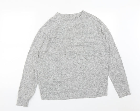 F&F Womens Grey Round Neck Viscose Pullover Jumper Size 14