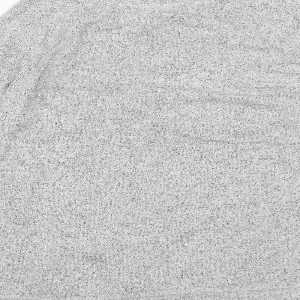 F&F Womens Grey Round Neck Viscose Pullover Jumper Size 14