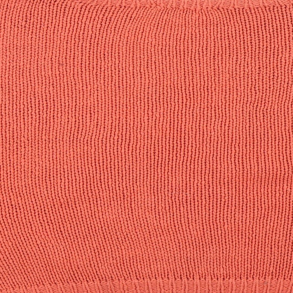 George Womens Orange Round Neck Acrylic Pullover Jumper Size L - Size 16-18