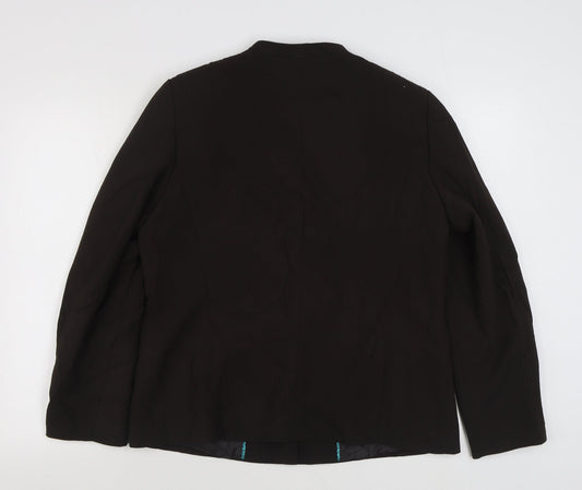 Klass Womens Brown Jacket Blazer Size 16 Button