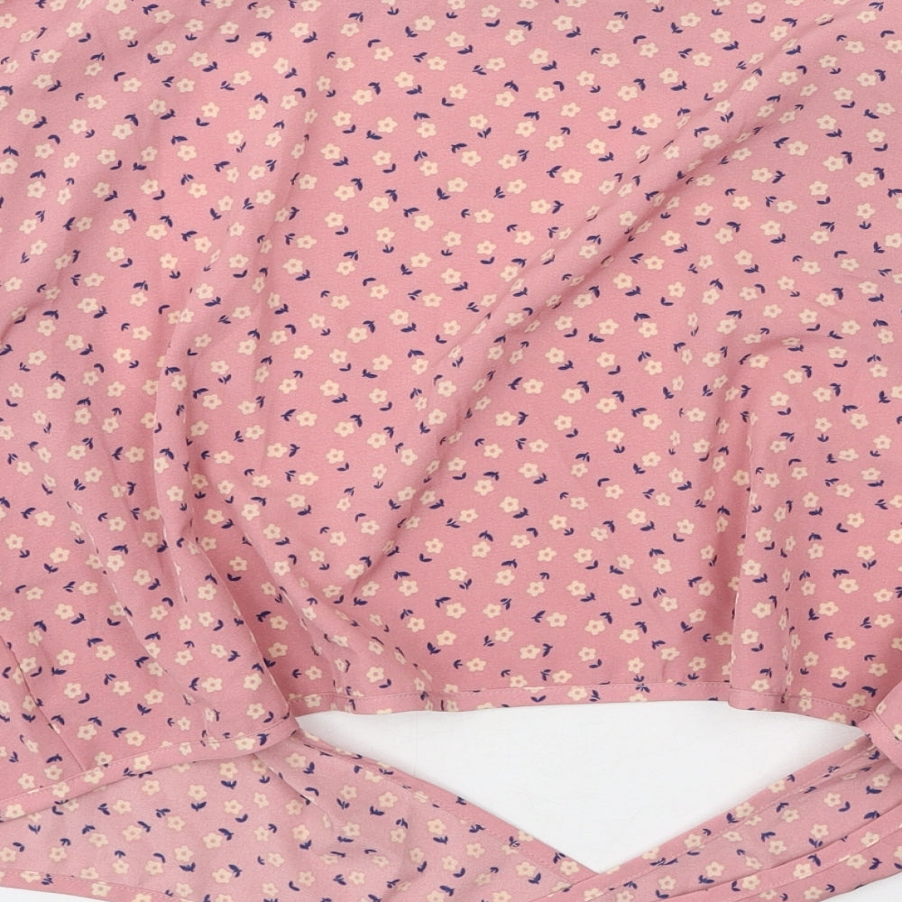 Womens UK Size M Preworn Pink Basic Blouse