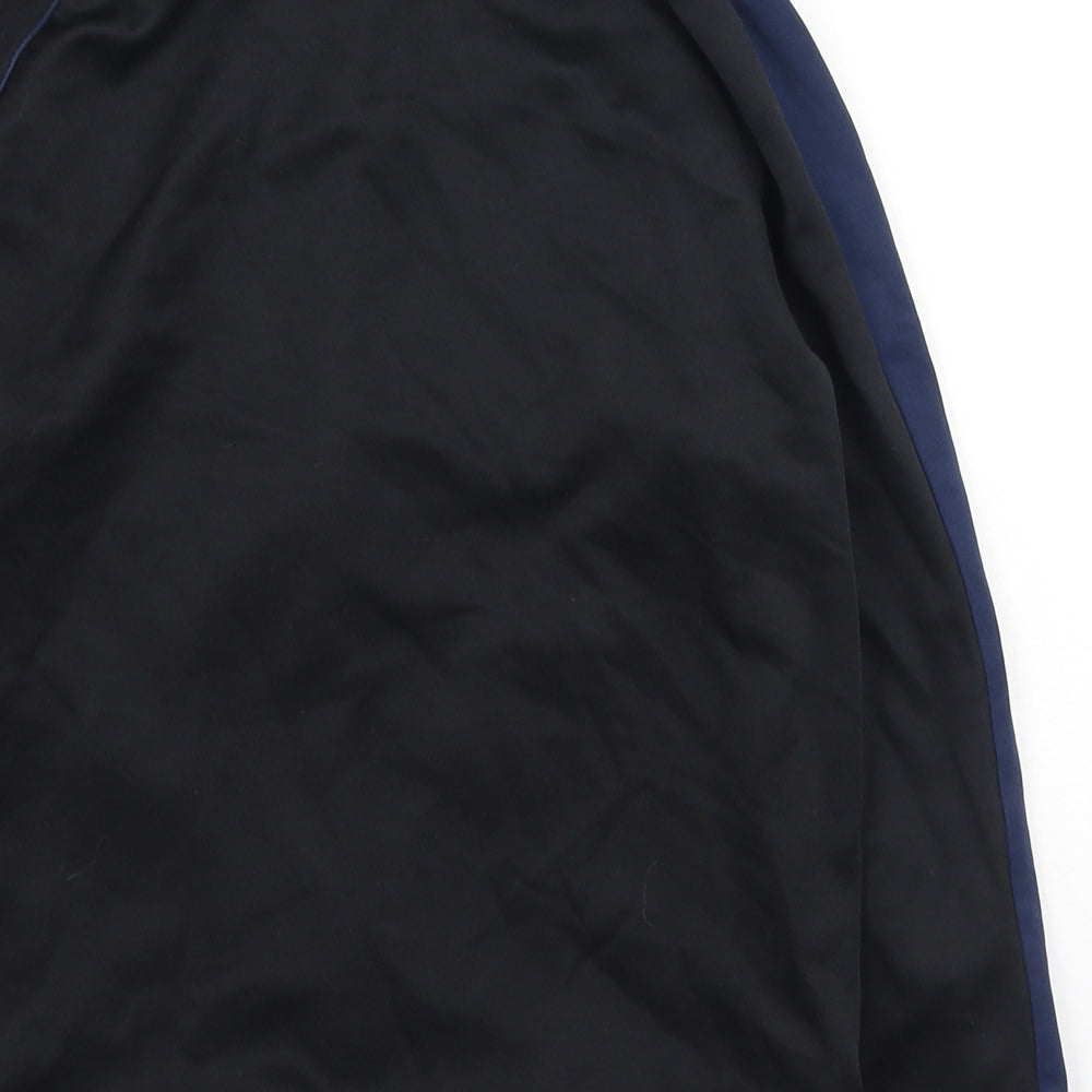 Marks and Spencer Boys Black Round Neck Polyester Full Zip Jumper Size 9-10 Years