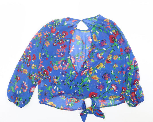 Womens UK Size 10 Atmosphere Blue Basic Blouse