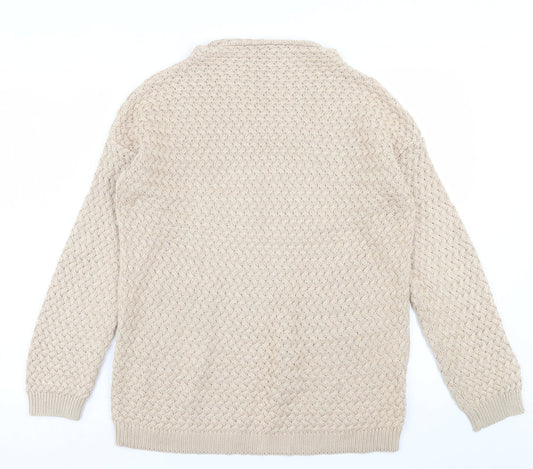 Womens UK Size M Dunnes Stores Beige Pullover Jumper