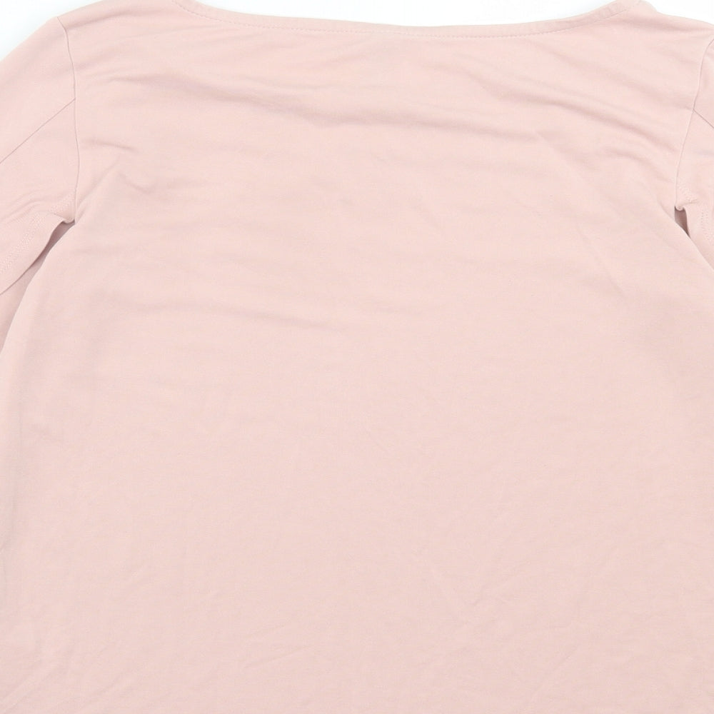 Free Quent Womens Pink Modal Basic T-Shirt Size XS Crew Neck