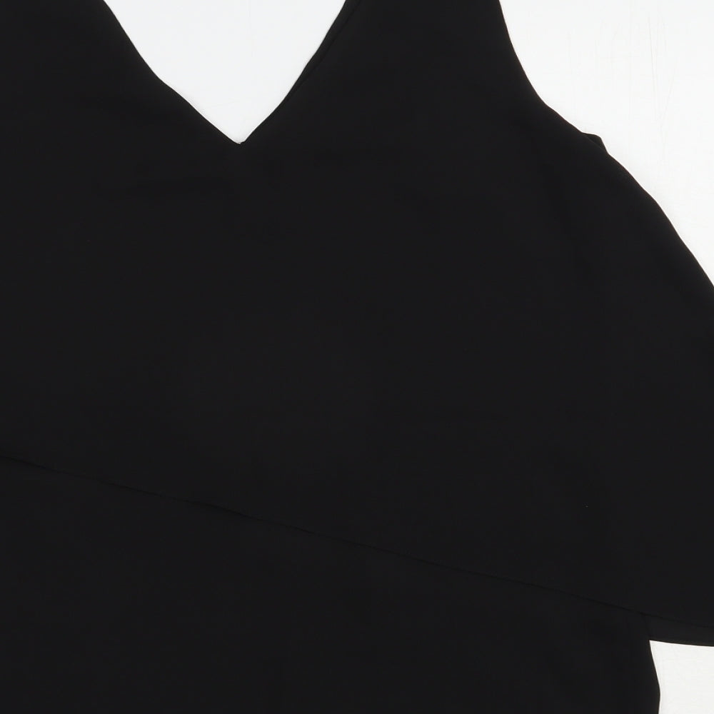 Womens UK Size 10 Wallis Black Basic Blouse