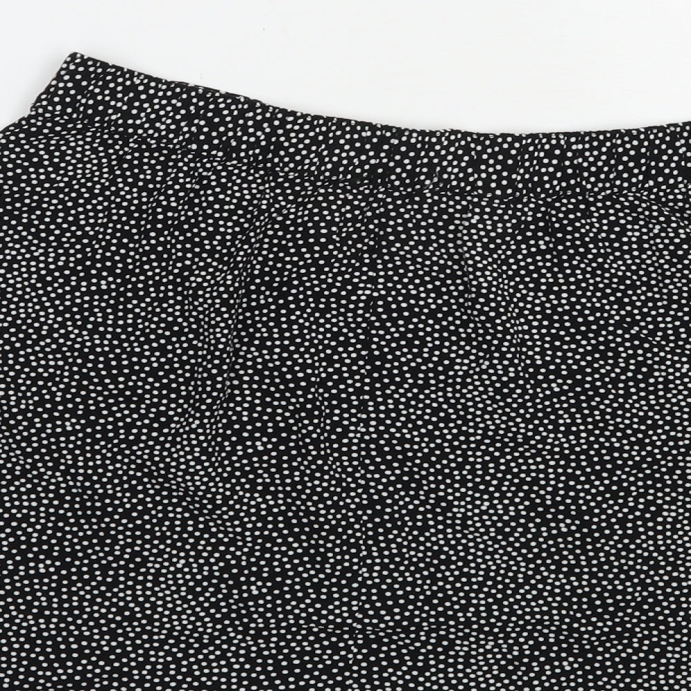 Papaya Womens Black Animal Print Viscose Mini Skirt Size 8