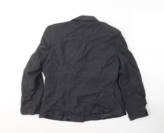 Marks and Spencer Womens Grey Wool Jacket Suit Jacket Size 12