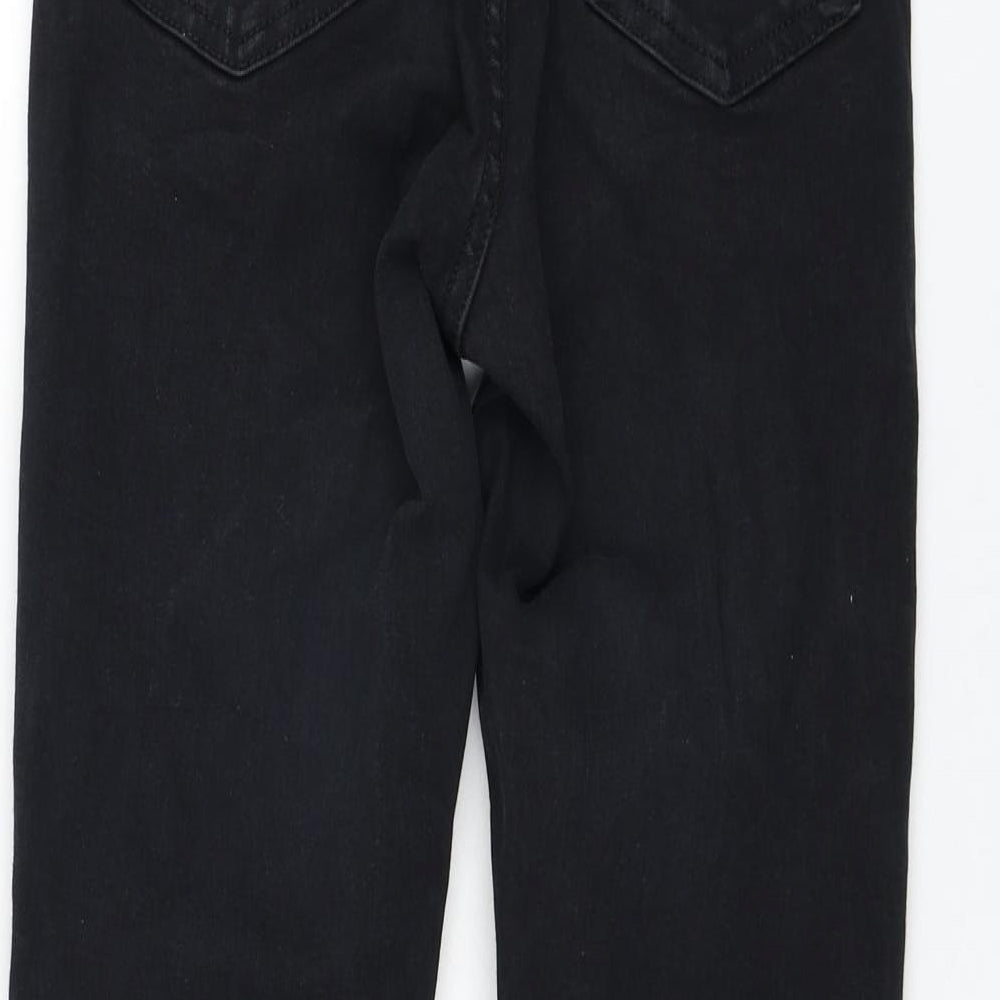 Topshop Womens Black Cotton Skinny Jeans Size 26 in L30 in Regular Zip