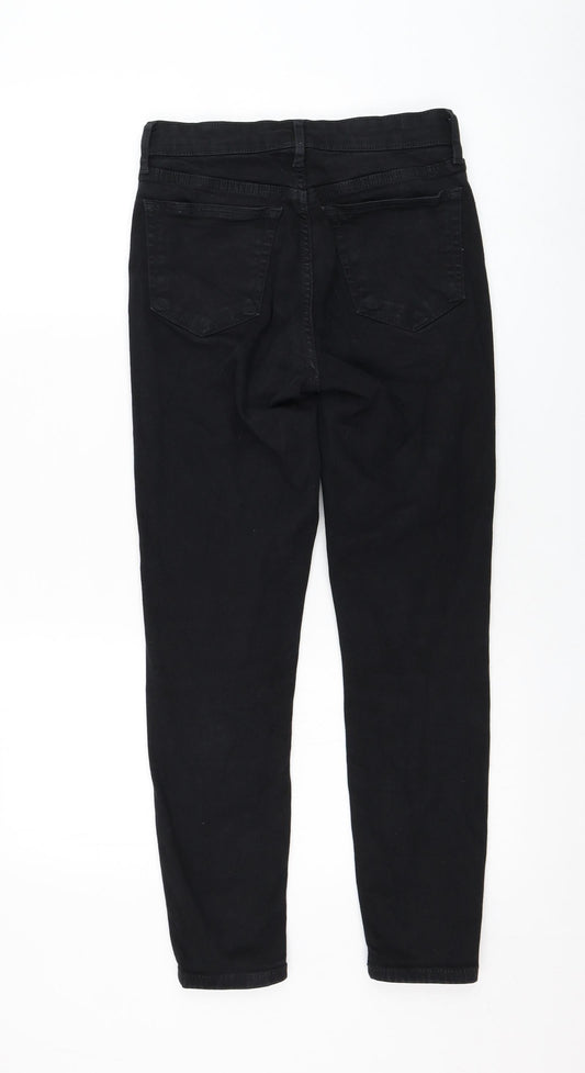 Topshop Womens Black Cotton Skinny Jeans Size 26 in L30 in Regular Zip
