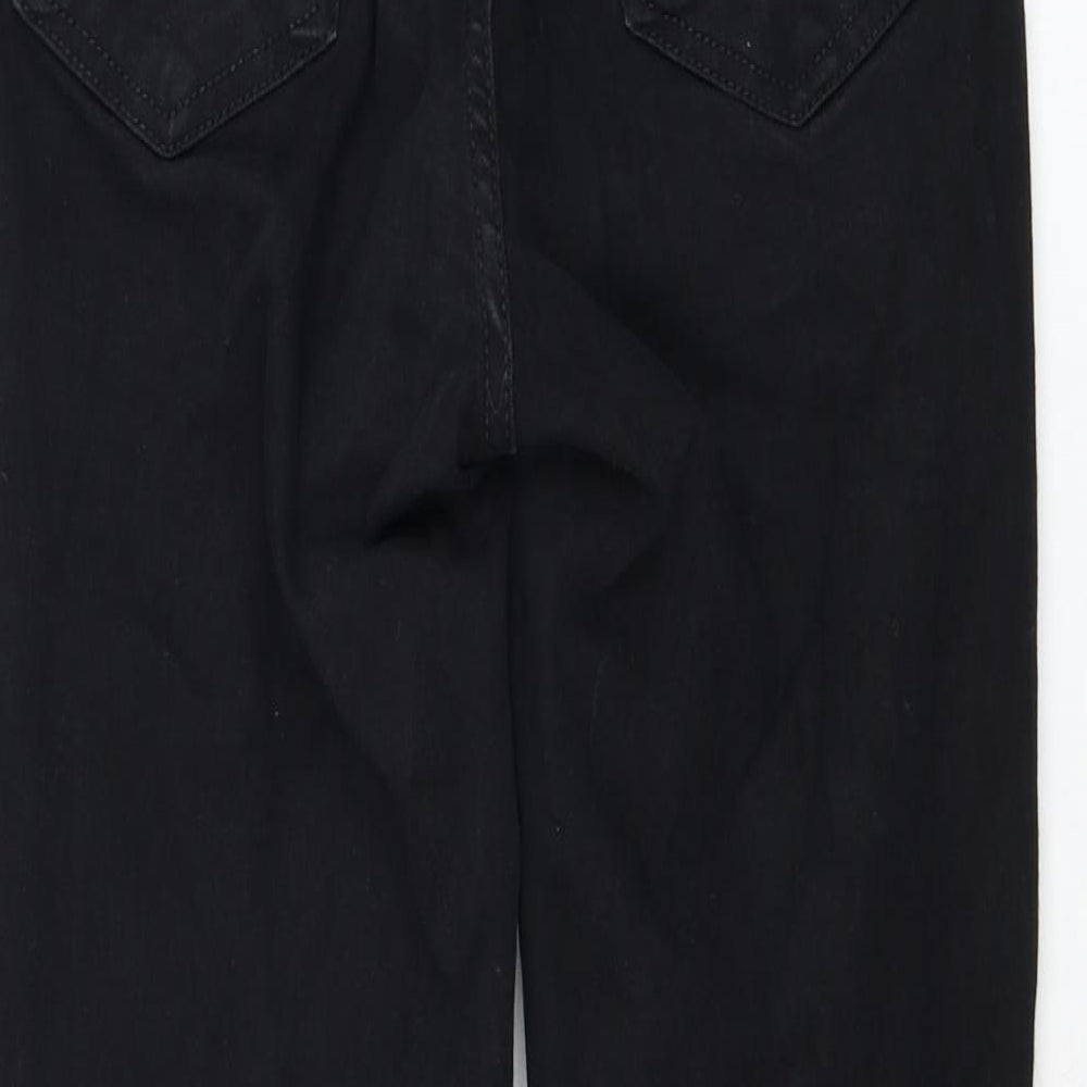 Topshop Womens Black Cotton Skinny Jeans Size 26 in L30 in Regular Zip