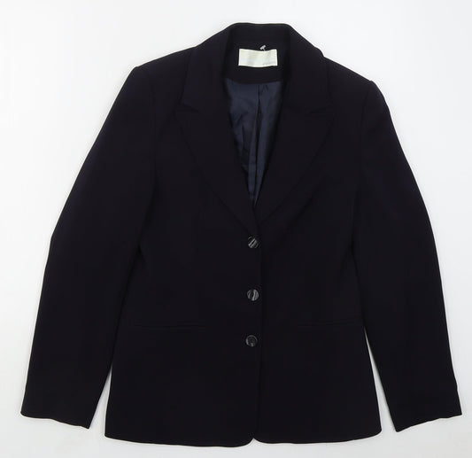 Womens UK Size 10 AMARANTO Regular Blue Suit Jacket