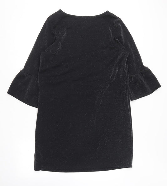 F&F Womens Black Polyamide Shift Size 14 Round Neck