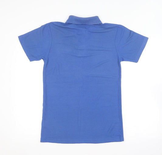 Alexandra Mens Blue Polyester Polo Size S Collared