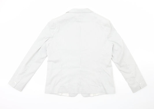 Dunnes Womens Grey Striped Jacket Size 18