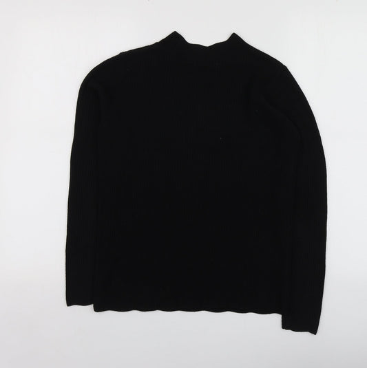 TU Womens Black High Neck Acrylic Pullover Jumper Size 10