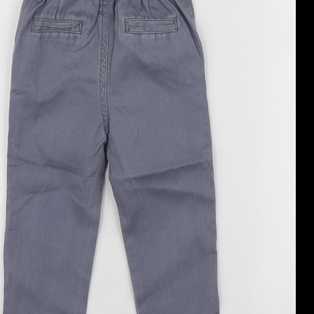 Denim.Co Boys Grey Cotton Jogger Trousers Size 18-24 Months