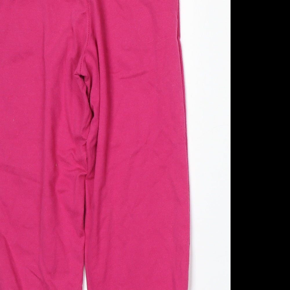 Denim & Co. Womens Pink Polyester Jogger Trousers Size 8 L20 in Regular