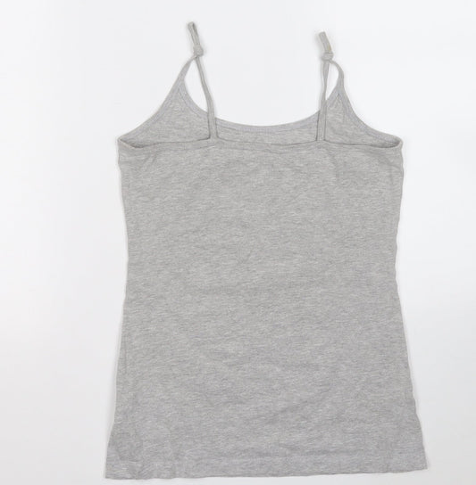 Womens UK Size 6 love to lounge Grey Basic Tank