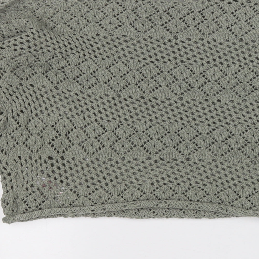 Primark Womens Green Round Neck Polyester Pullover Jumper Size 6