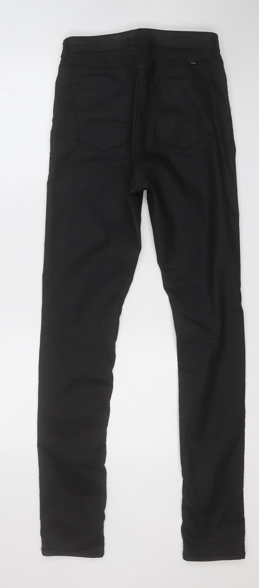 Mexx Womens Black Cotton Jegging Trousers Size 28 L31 in Regular - Pleather