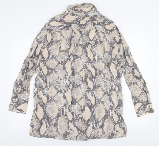 Womens UK Size S H&M Beige Basic Blouse