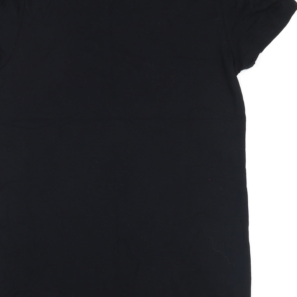 Womens UK Size XS Oasis Black Jersey T-Shirt