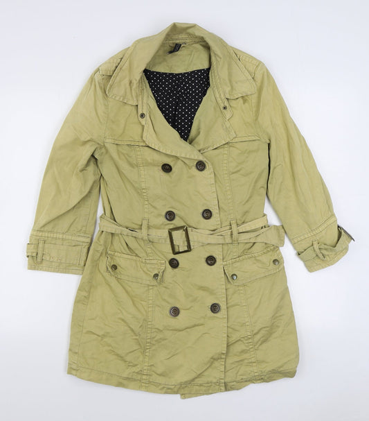 Womens UK Size 10 Topshop Beige Trench Coat