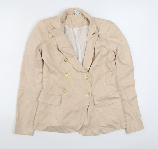 Vero Moda Womens Beige Jacket Blazer Size M Button