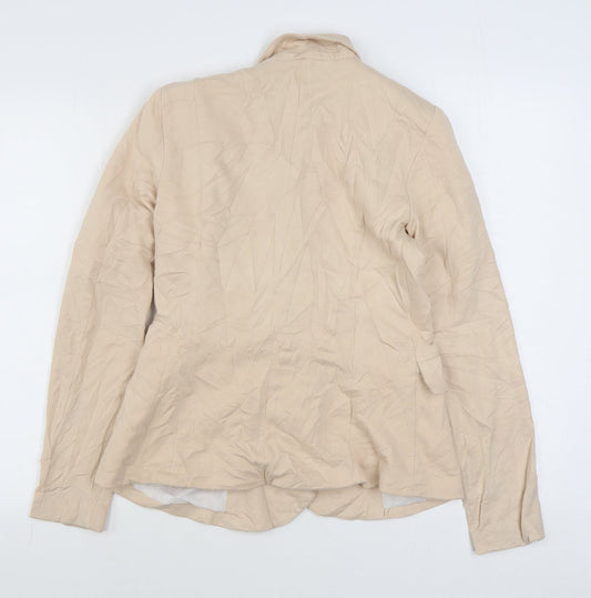 VERO MODA Womens Beige Jacket Blazer Size M Button