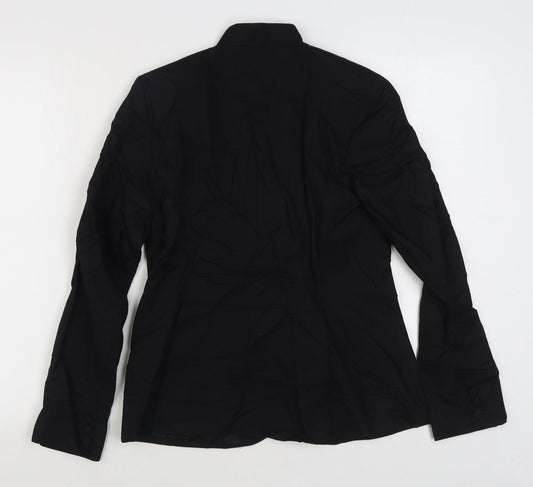 Great Plains Womens Black Jacket Blazer Size M Button