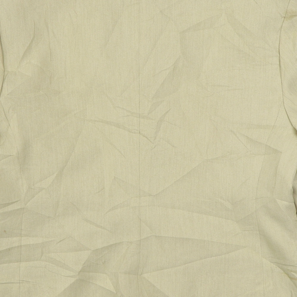 Classic Womens Beige Jacket Blazer Size 12 Button