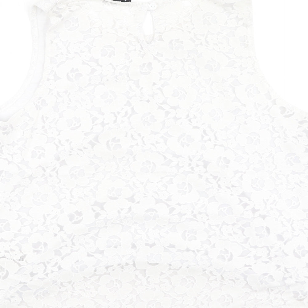 Womens UK Size 10 Topshop Ivory Camisole Tank