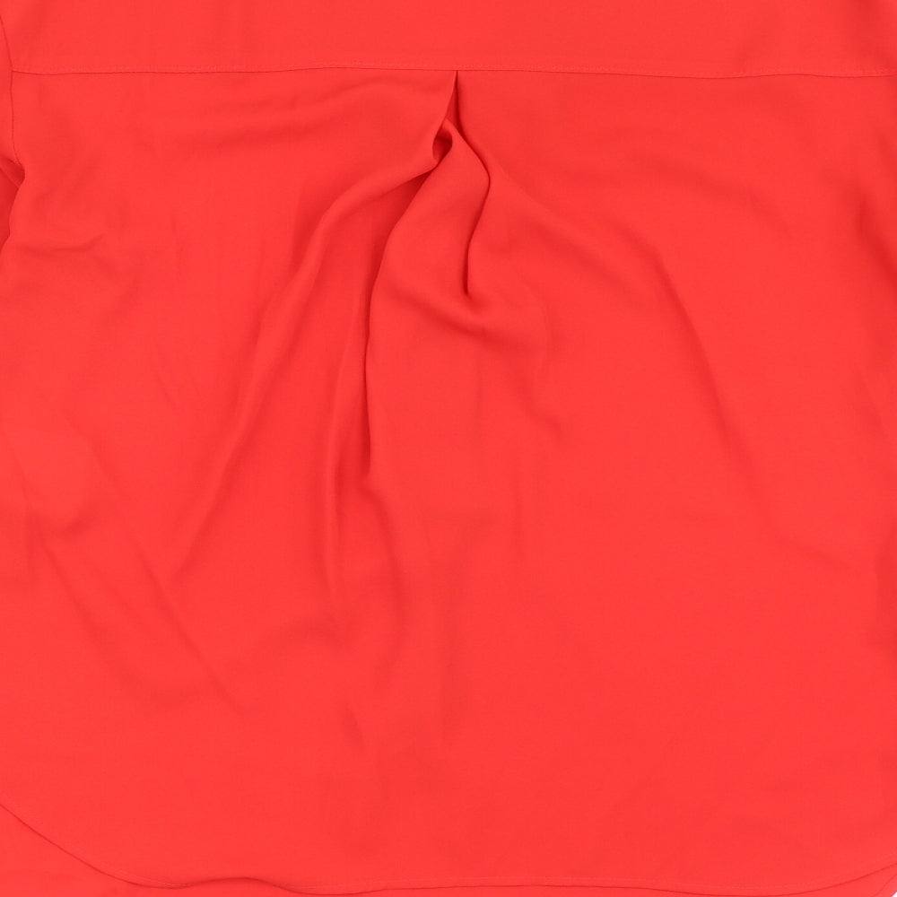 Womens UK Size 10 Warehouse Red Basic Blouse