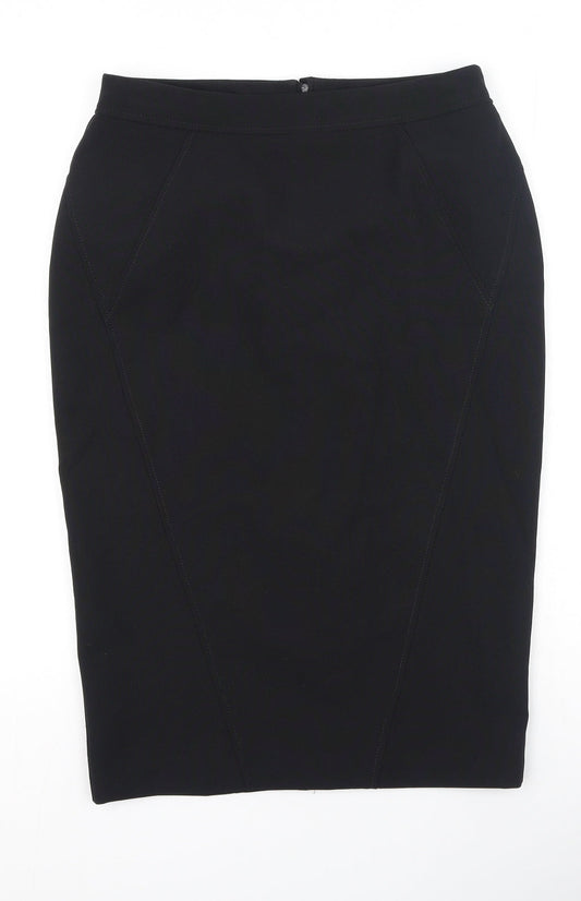 Primark Womens Black Polyester A-Line Skirt Size 10
