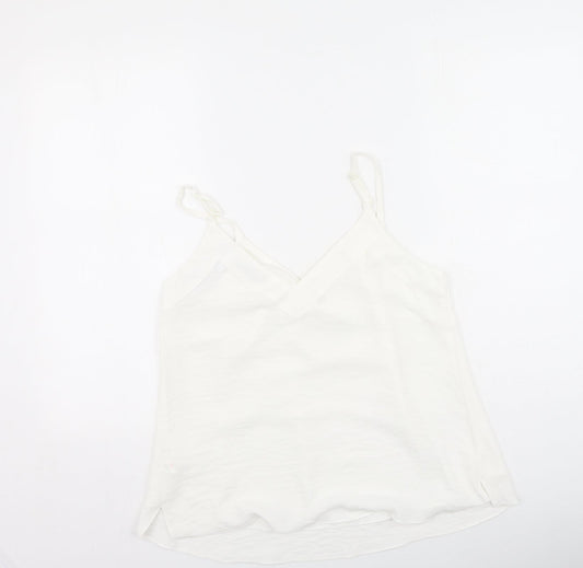 George Womens Ivory Polyester Camisole Tank Size 10 Round Neck