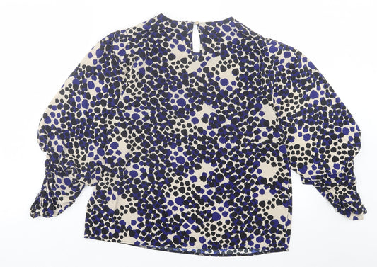 Womens UK Size 12 Soon Blue Basic Blouse