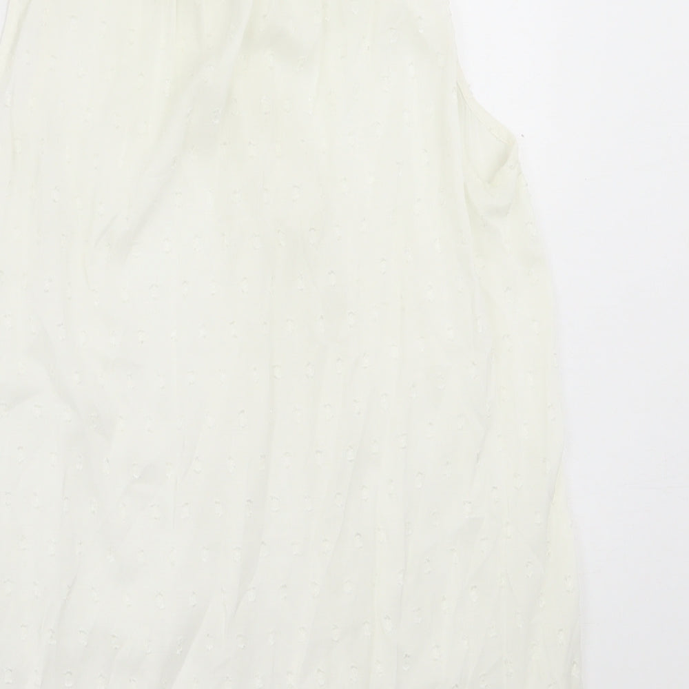 Womens UK Size 8 H&M White Basic Tank